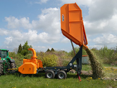 Jensen Woodchipper Custom chipper with tipper storage