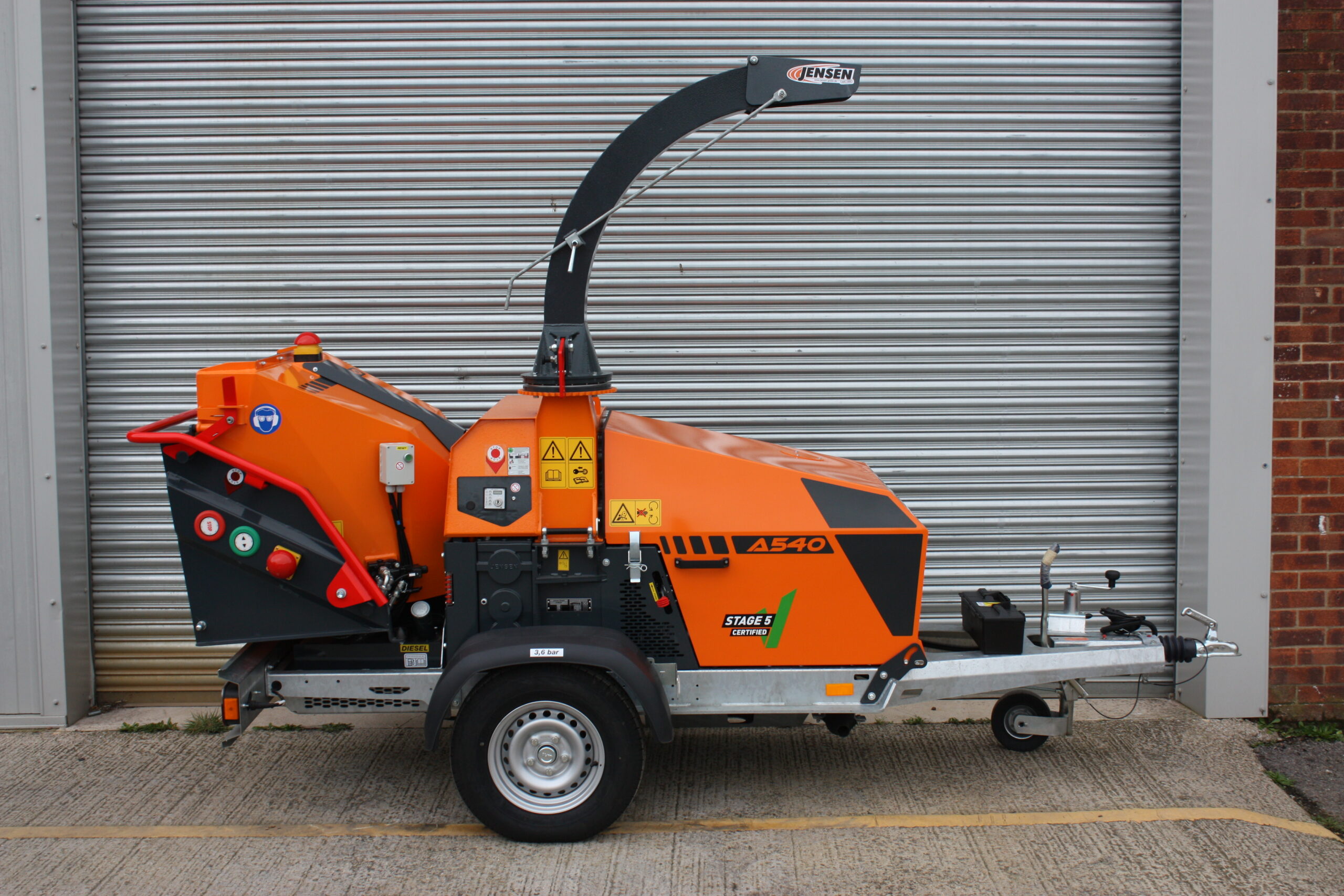 Jensen Trailed A540, 8 Inch, 25hp Diesel Woodchipper Jensen